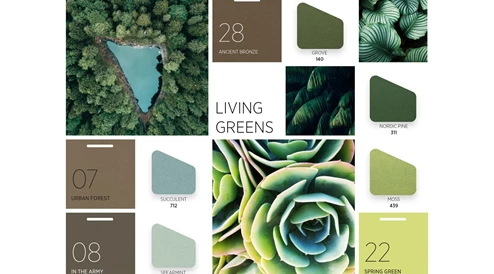 Akustik Leuchten Moodboard Farben Living Greens 2000X1170