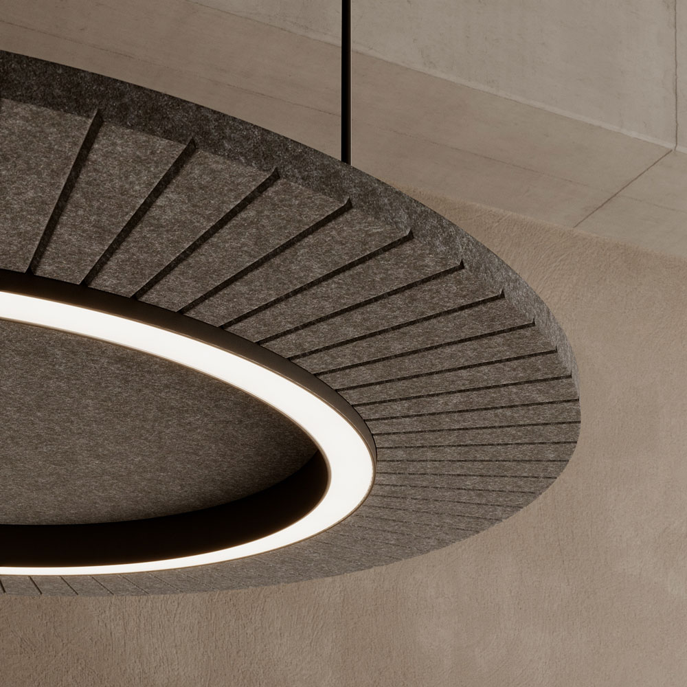 Akustik Leuchte Soliss Ring Beleuchtung Rundes Panel