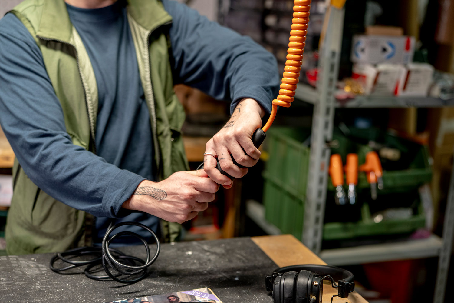 Pluq In Spiralkabel Industrielle Steckverbinung