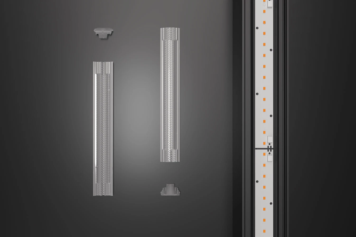 Lente Batwing con diseño único: control preciso de la luz para iluminación LED indirecta. (Representación del producto)