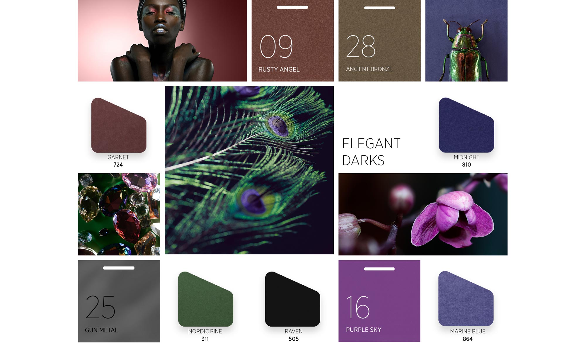 Akustik Leuchten Moodboard Farben Elegant Darks 2000X1170