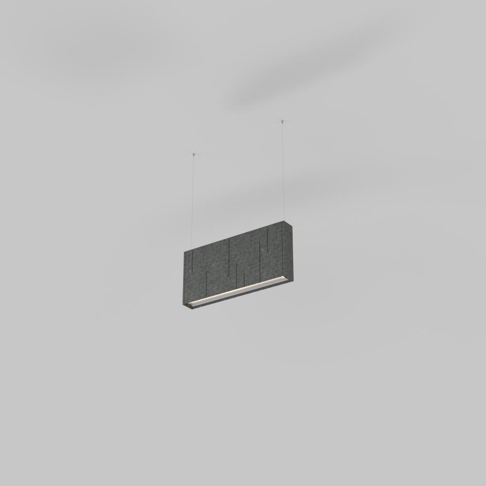 Unity Akustikleuchte Schallabsorbierende Beleuchtung LINEAL 1000X1000