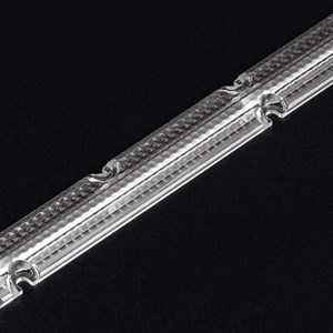 Fase 5 do desenvolvimento da lente Batwing - distribuição de luz optimizada para salas com pouca altura e iluminação homogénea. (Foto da lente)