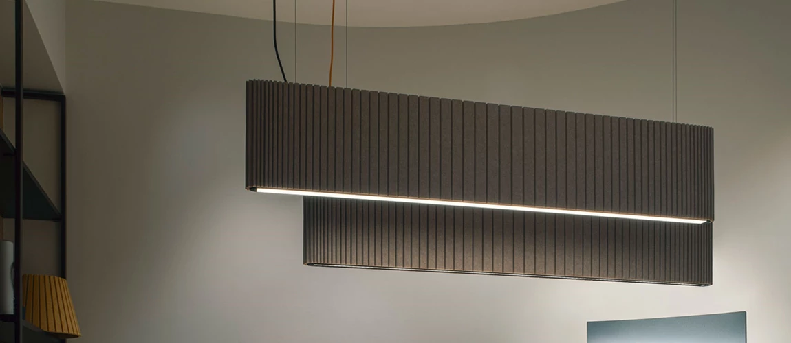 Colors Beleuchtung Beige Braun Akustikleuchte Pendelmontage