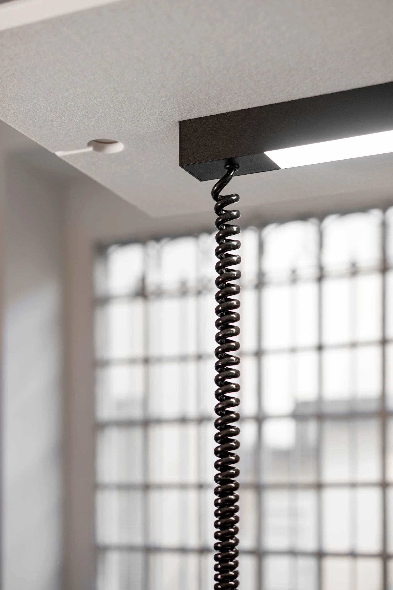 Pluq In Sichtbare Spiralkabel Mit Industriellen Steckverbinder