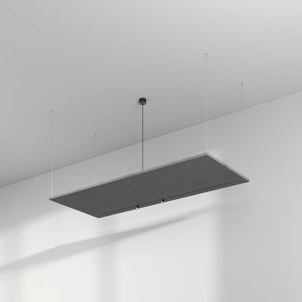 JUSTBLACK SUSPENDED ACOUSTIC RECTANGLE