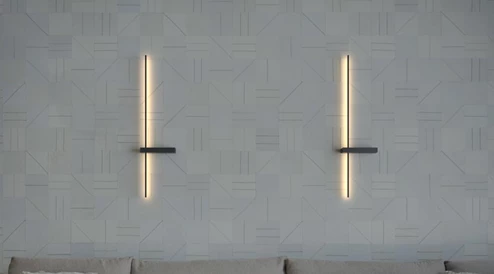 Just Black Lines - luminária de parede LED rotativa e giratória para uma iluminação flexível