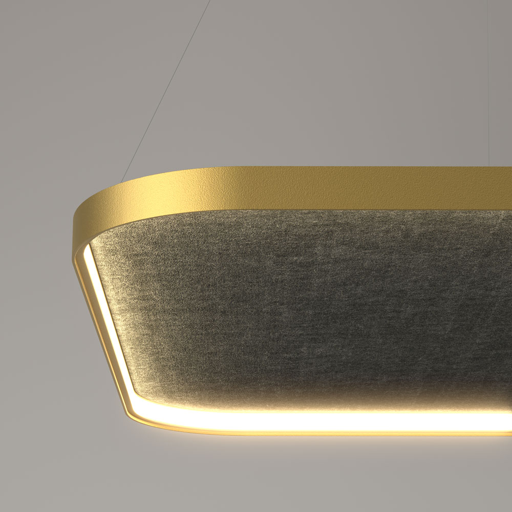 Akustik Leuchen Quantum Silhouette Runde Deckenleuchte